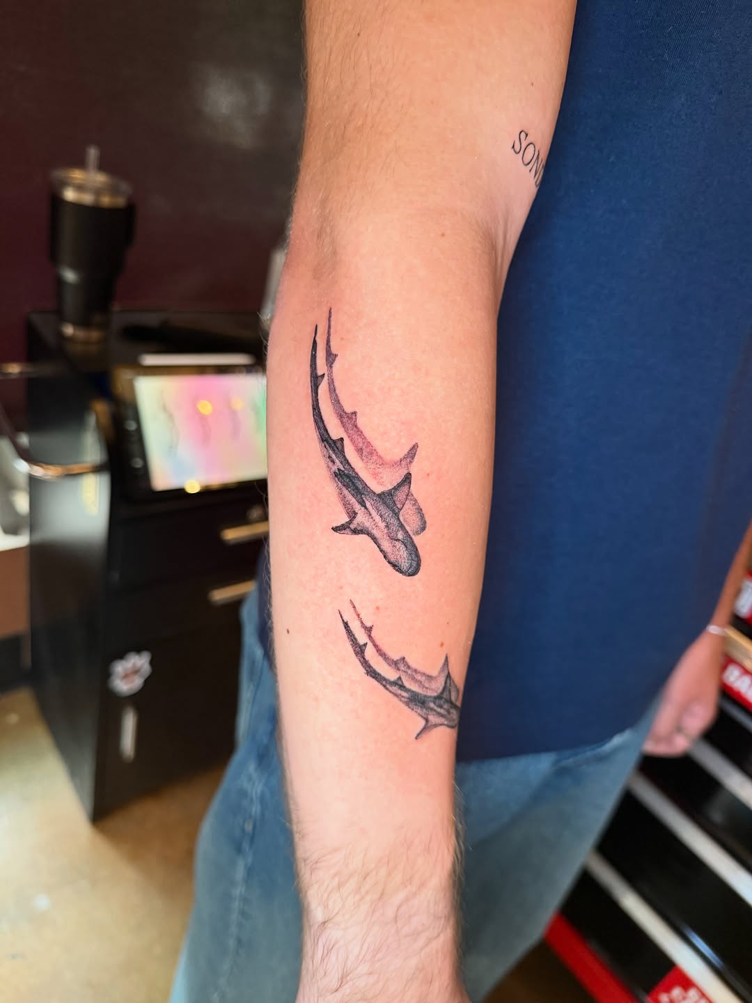 Tattoo by @rosie.tattoo — fine_line, black_and_grey