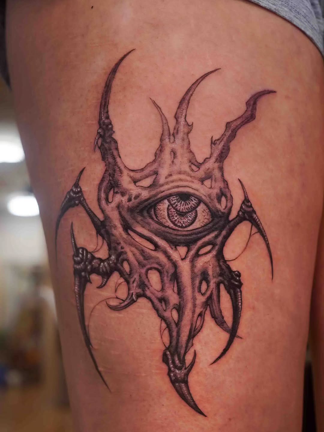 Tattoo by @soopool_tattoo — dark_realism, blackwork