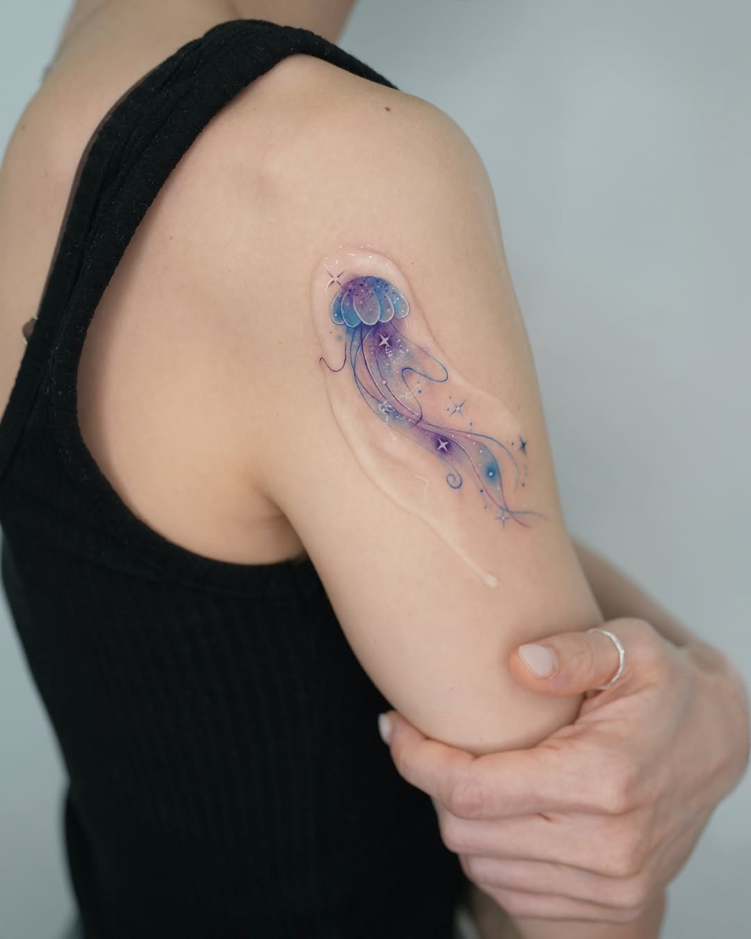 Tattoo by @siren_ink — fine_line, watercolor