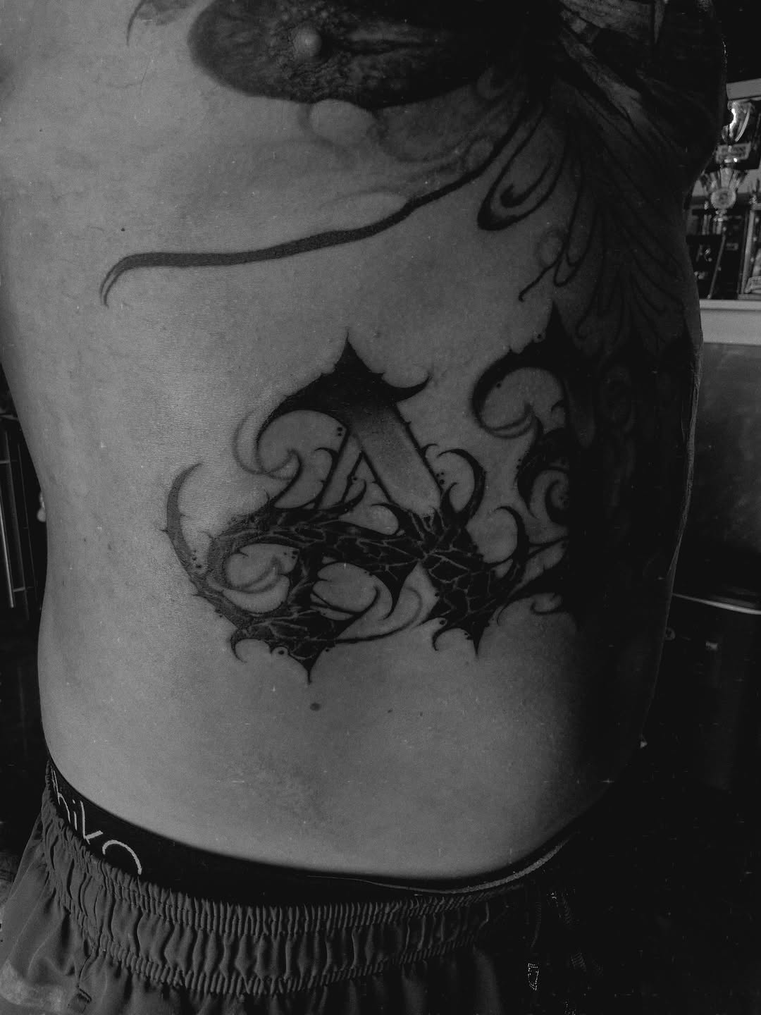 Tattoo by @paul_racks — blackwork, lettering_script