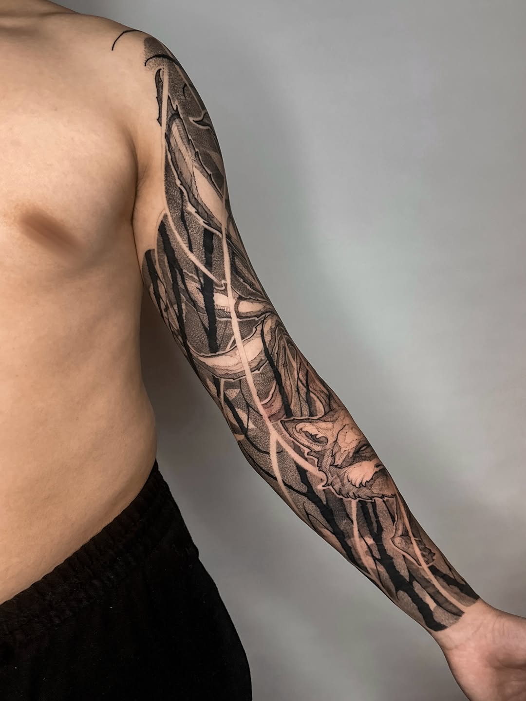 Tattoo by @338tattoo — black_and_grey, illustrative