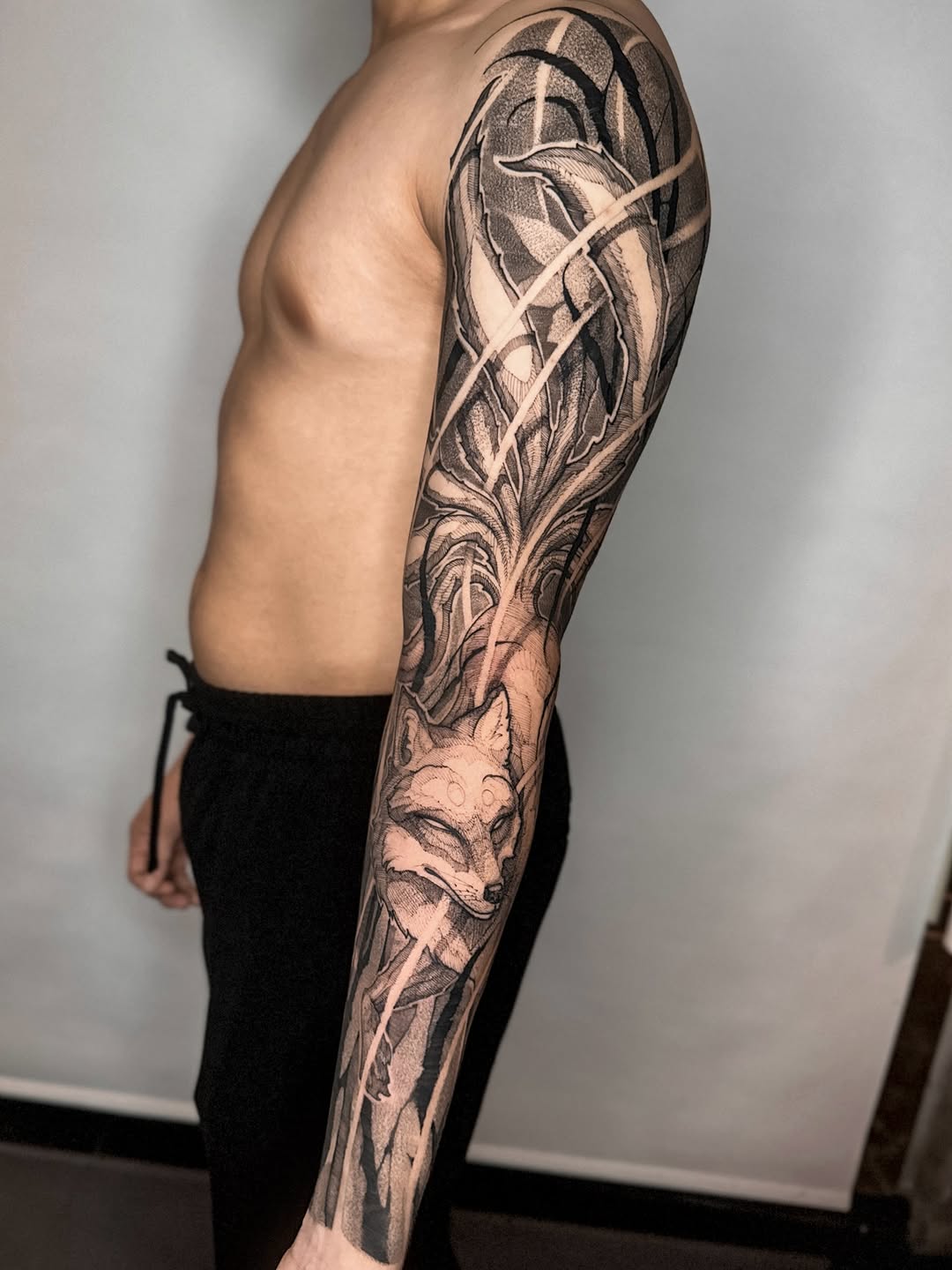 Tattoo by @338tattoo — black_and_grey, dotwork