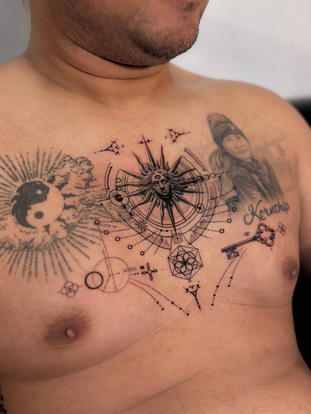 Tattoo by @noir_ink.tattookorat — geometric, fine_line