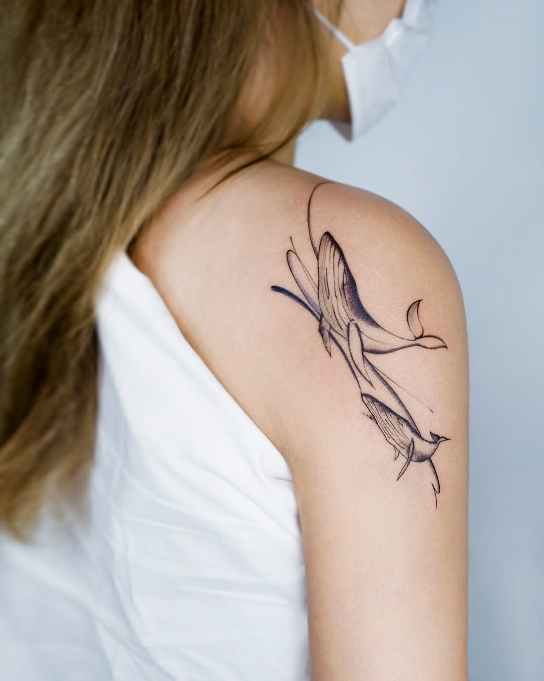 Tattoo by @tattooist_today_do โ fine_line, black_and_grey