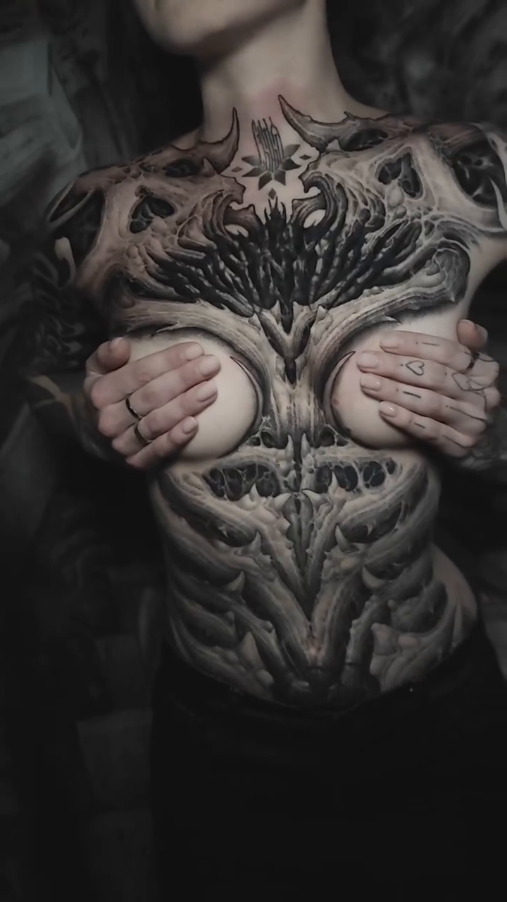 Tattoo by @dimaxmedusa โ dark_realism, black_and_grey