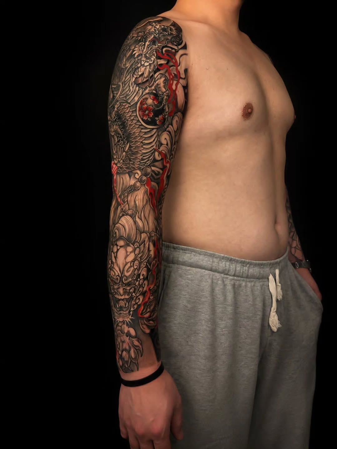Tattoo by @toa_monti β japanese_irezumi, black_and_grey