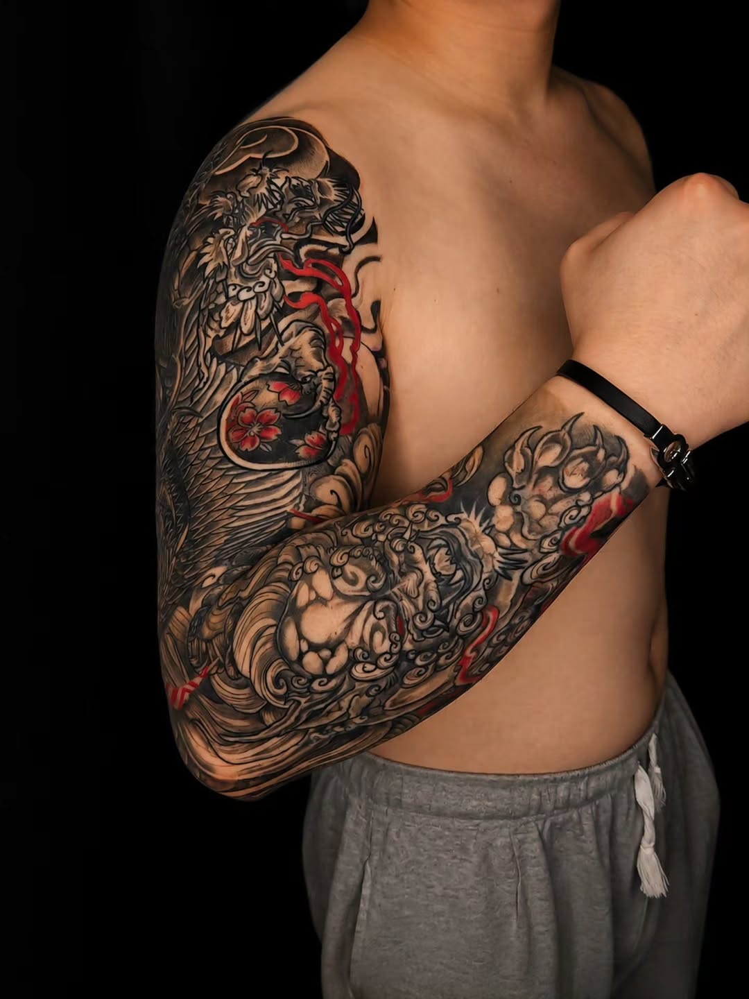 Tattoo by @toa_monti β japanese_irezumi, black_and_grey