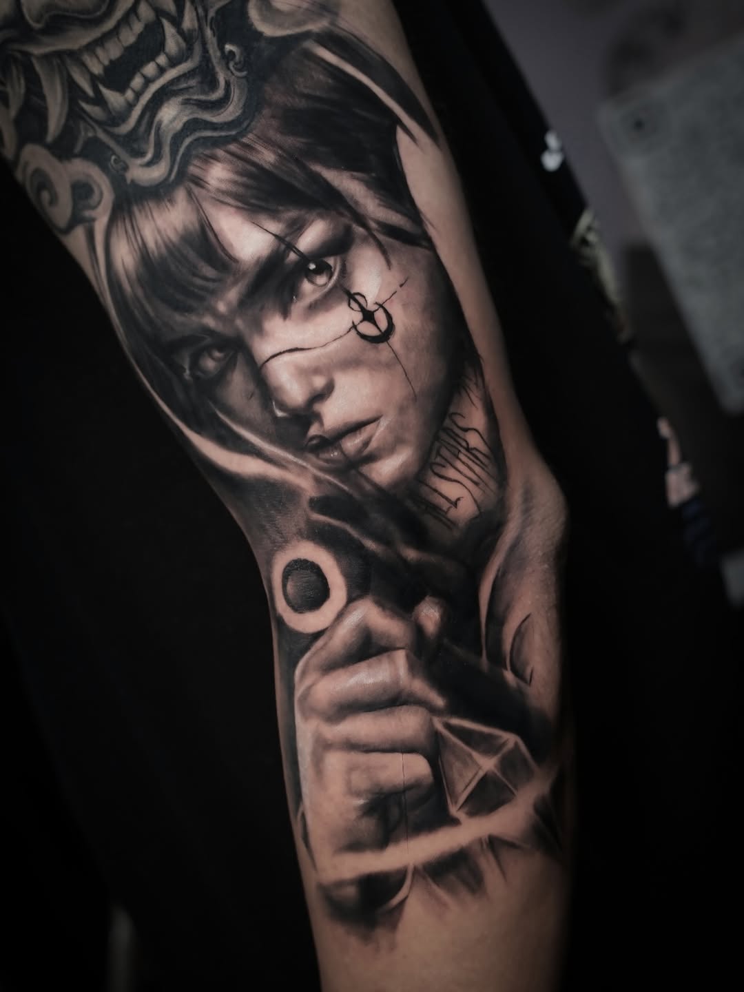 Tattoo by @mannyramirezart — realism, black_and_grey