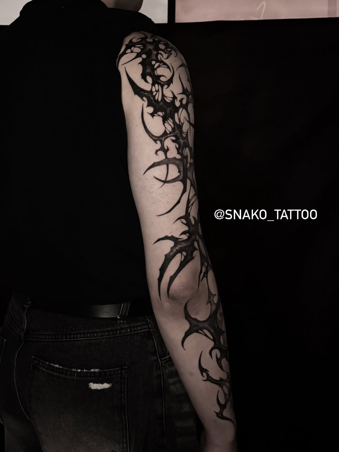 Tattoo by @snako_tattoo β blackwork, ornamental