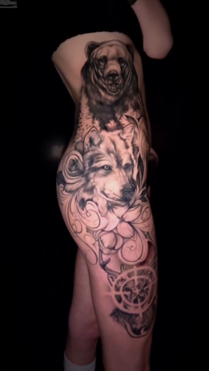 Tattoo by @wizard_tattooer โ black_and_grey, realism