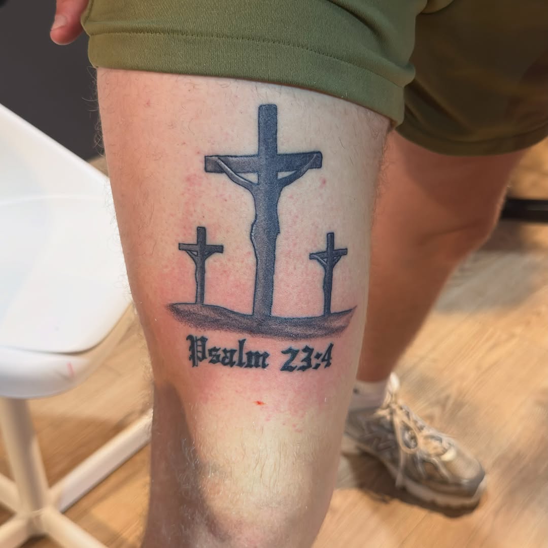 Tattoo by @tattoos_byoso โ black_and_grey, lettering_script
