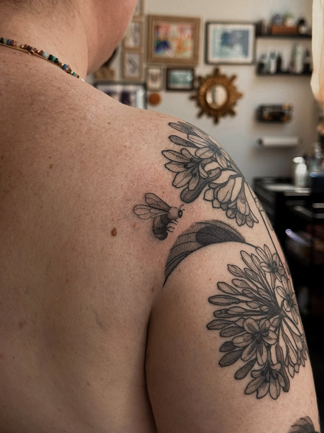 Tattoo by @peur_bleue.tattoo β fine_line, black_and_grey