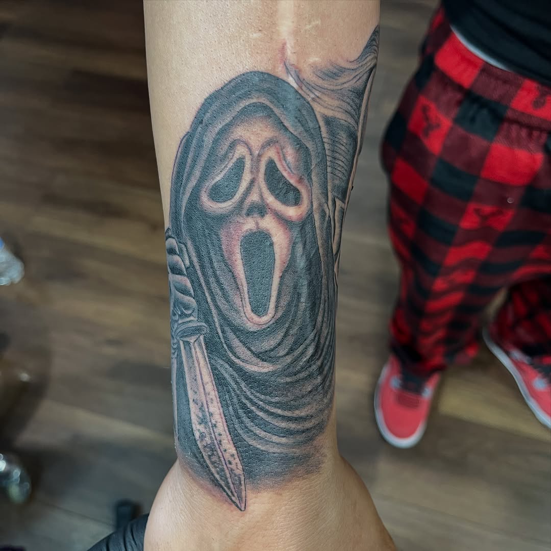 Tattoo by @scotty.donte.tattoos — dark_realism, black_and_grey