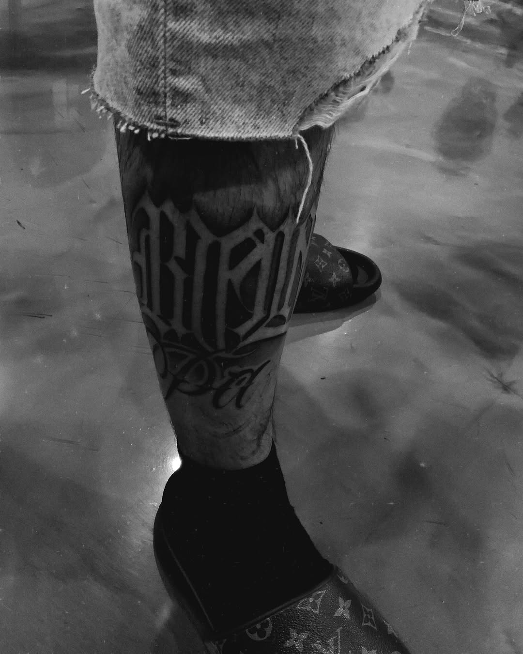 Tattoo by @paul_racks — lettering_script, chicano