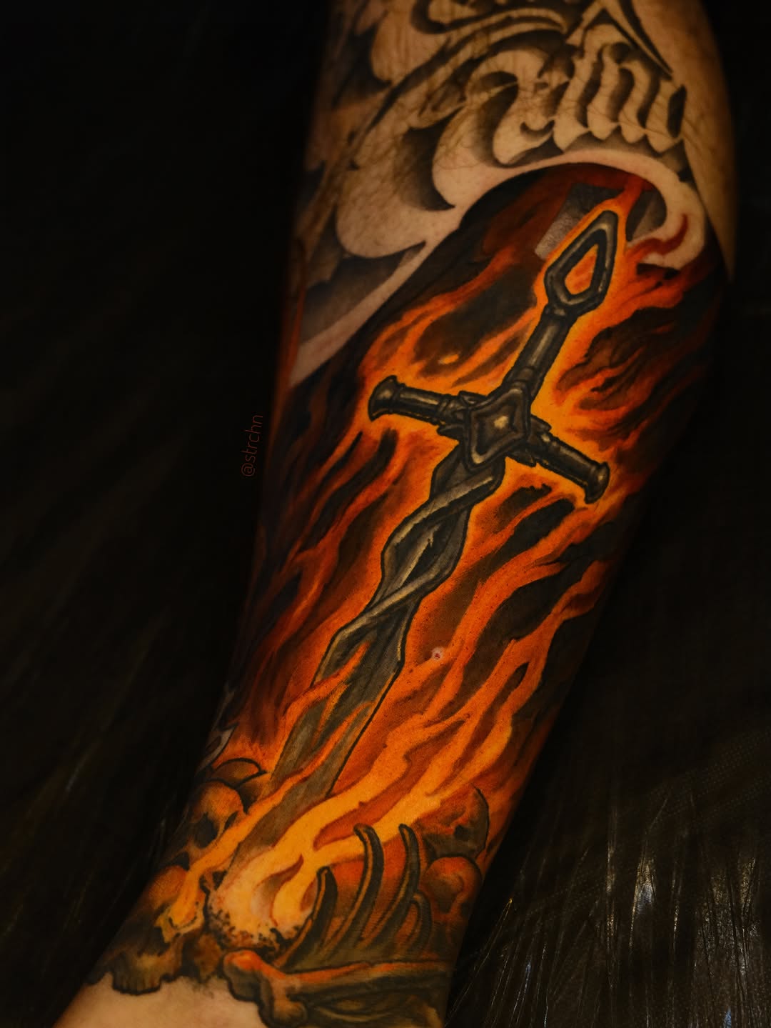 Tattoo by @strchn — realism, black_and_grey