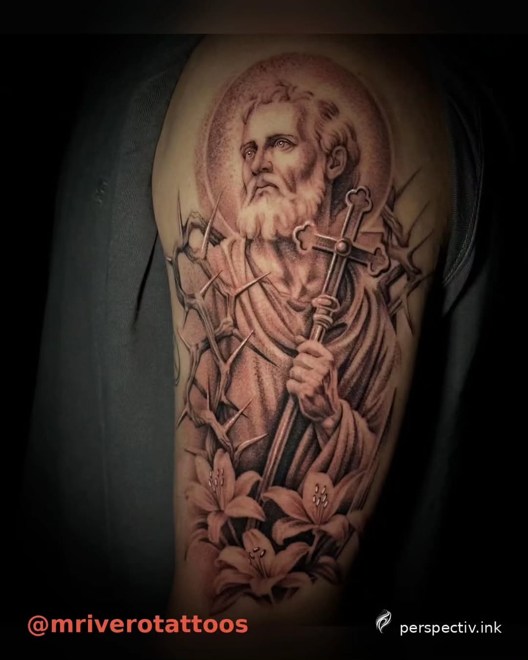 Tattoo by @perspectivink — realism, black_and_grey