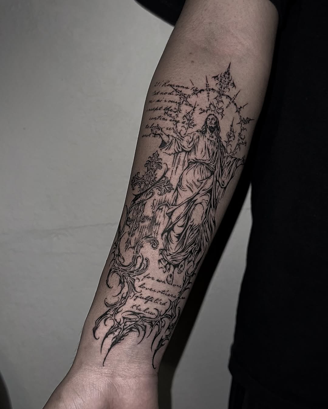 Tattoo by @kamio.ttt — lettering_script, black_and_grey