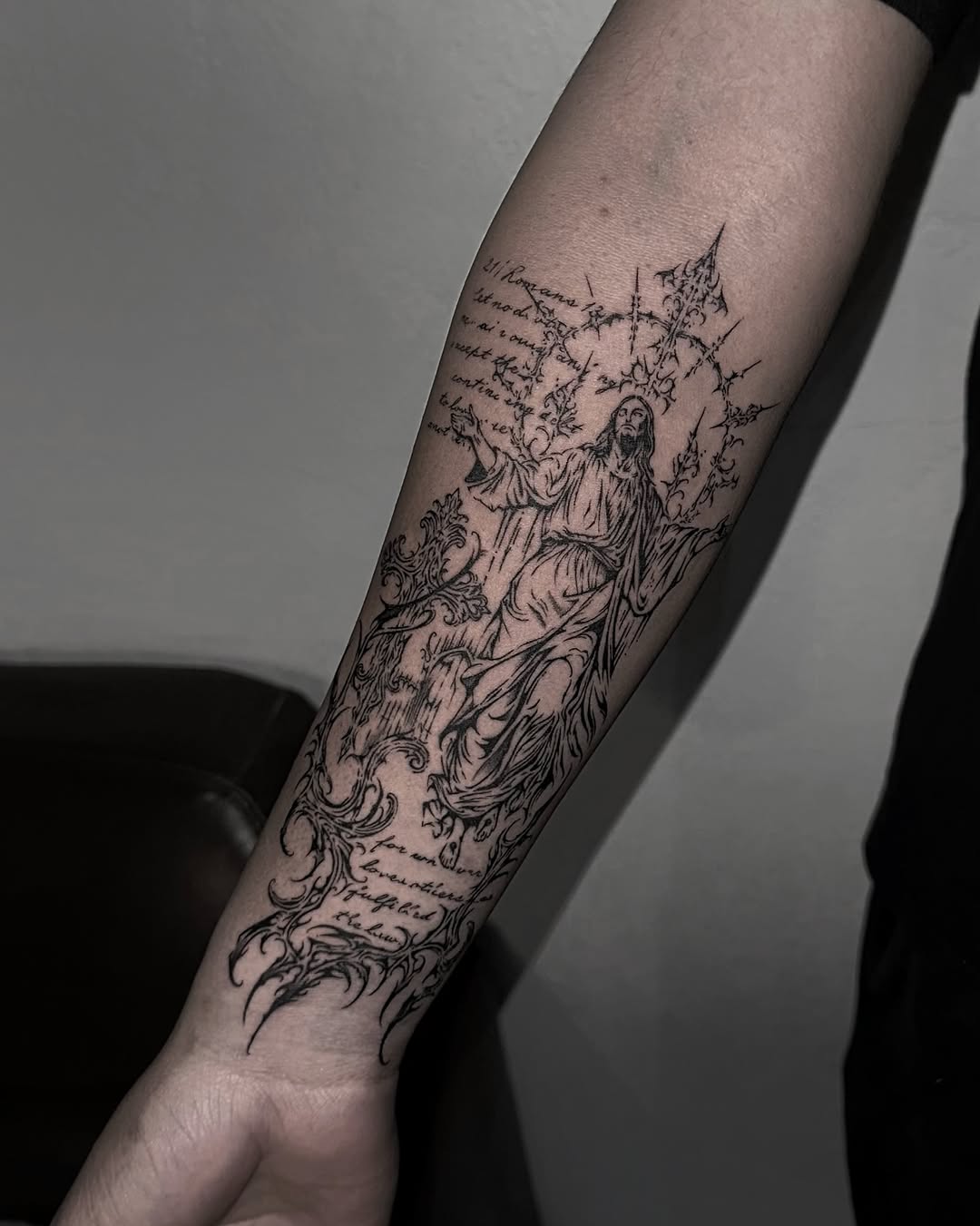 Tattoo by @kamio.ttt — lettering_script, black_and_grey