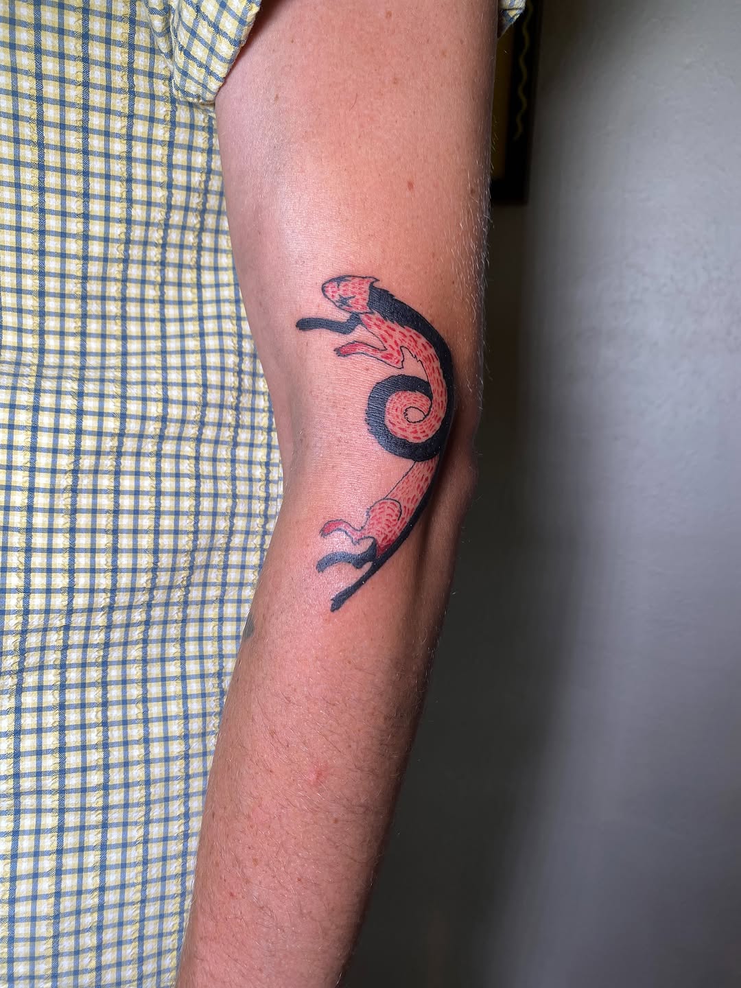 Tattoo by @littleblackdogtattoo — illustrative, blackwork