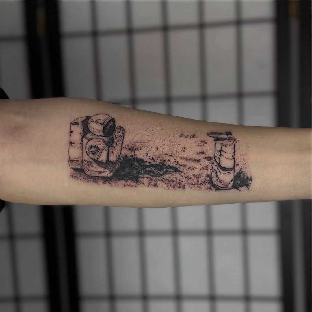 Tattoo by @yokaii.ttt — black_and_grey, illustrative