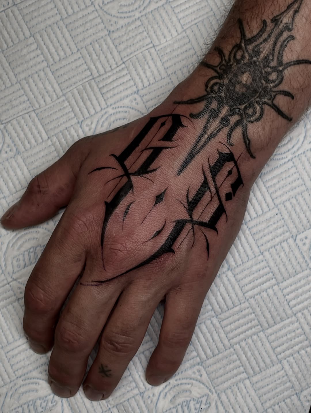 Tattoo by @dog.house.tattoo β lettering_script, blackwork