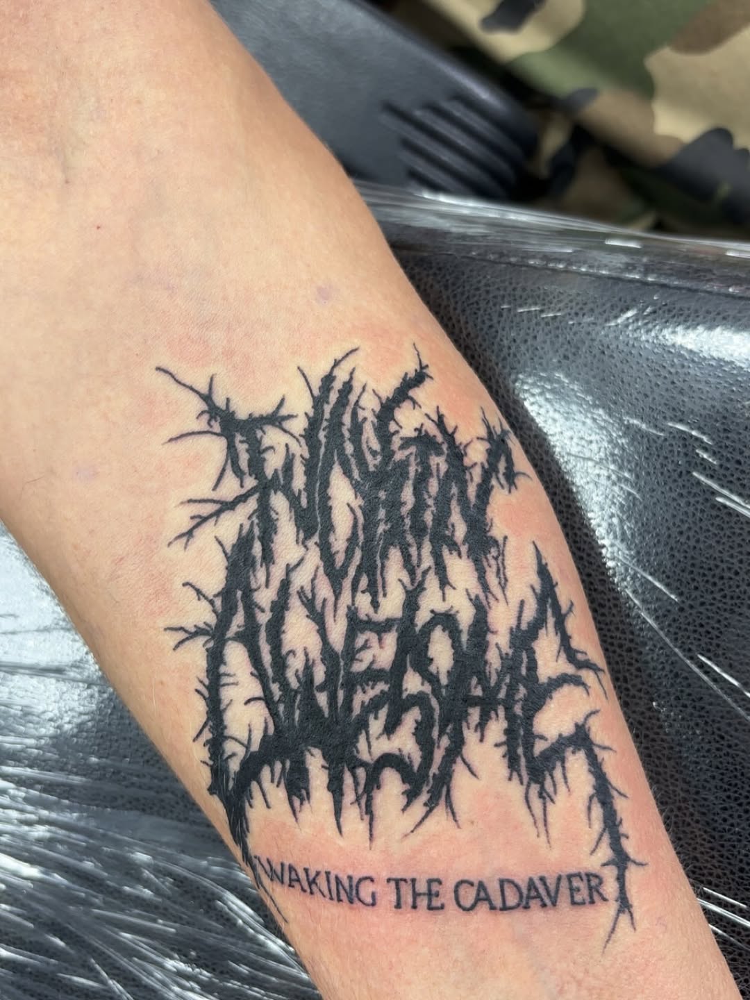 Tattoo by @tattoohaven_fxbg_va — lettering_script, blackwork
