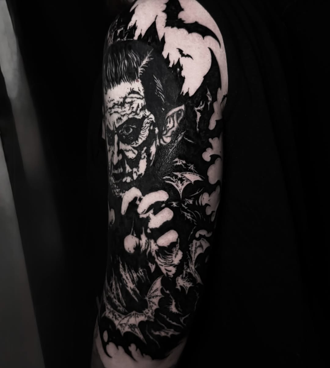 Tattoo by @boniaart — blackwork, dark_realism