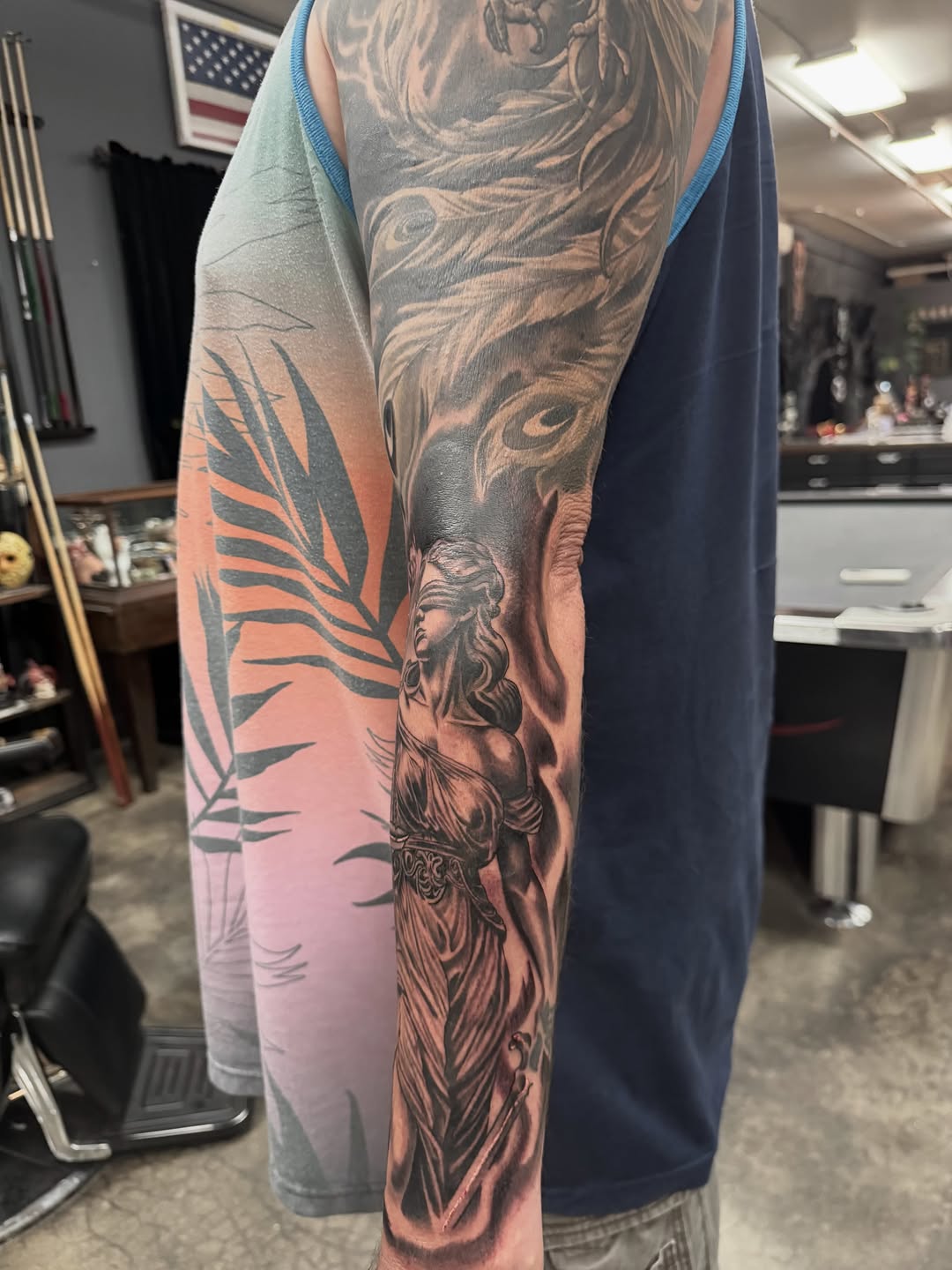 Tattoo by @travisbrowntattoos — black_and_grey, realism
