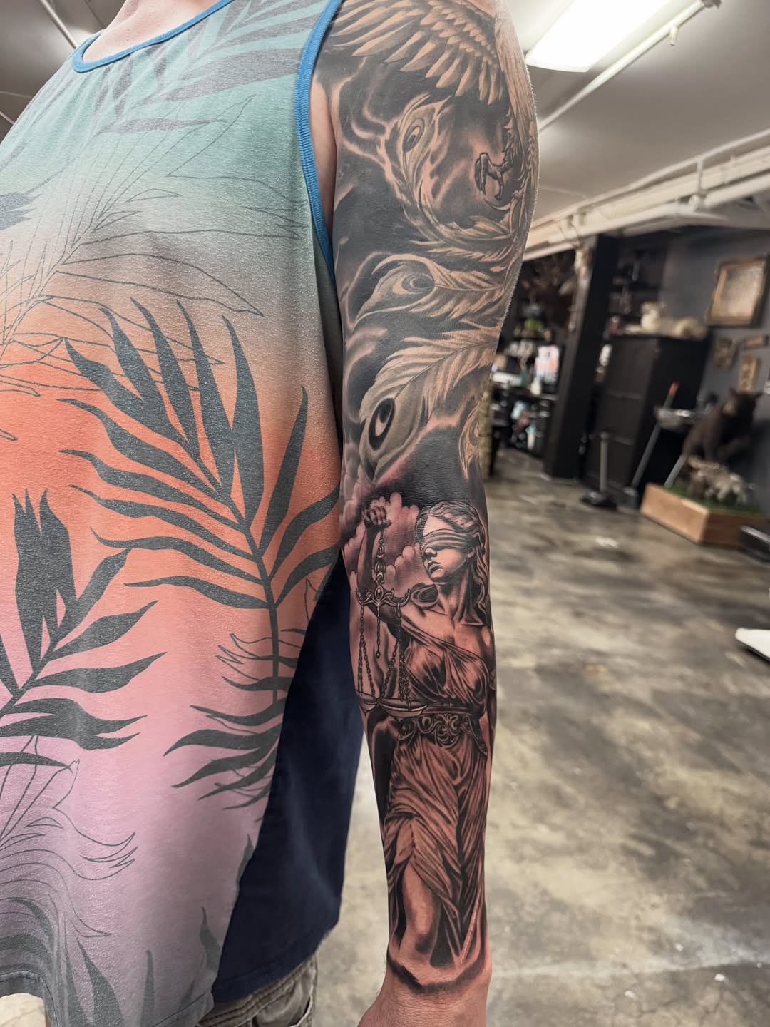 Tattoo by @travisbrowntattoos — black_and_grey, realism