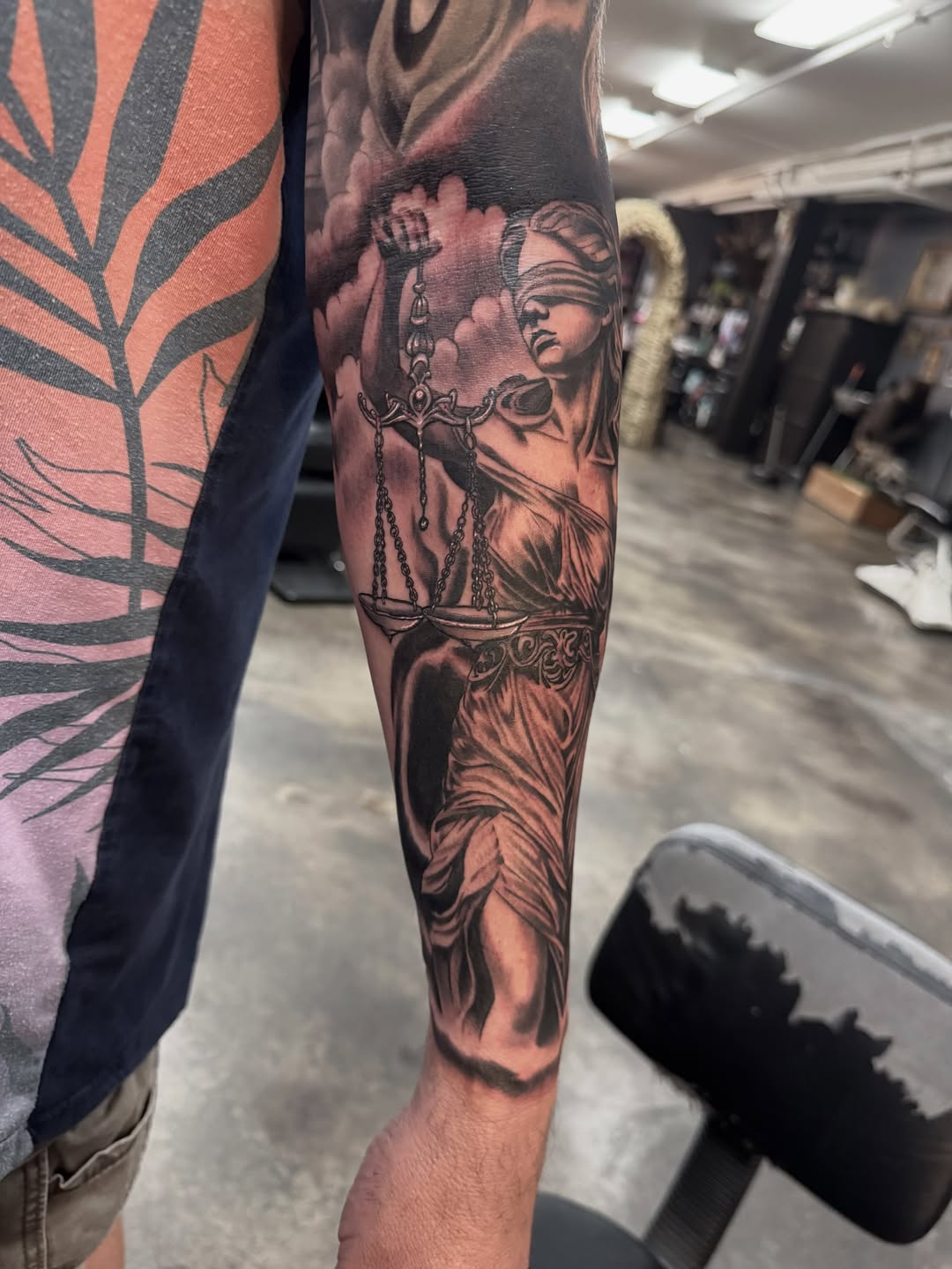 Tattoo by @travisbrowntattoos — black_and_grey, realism