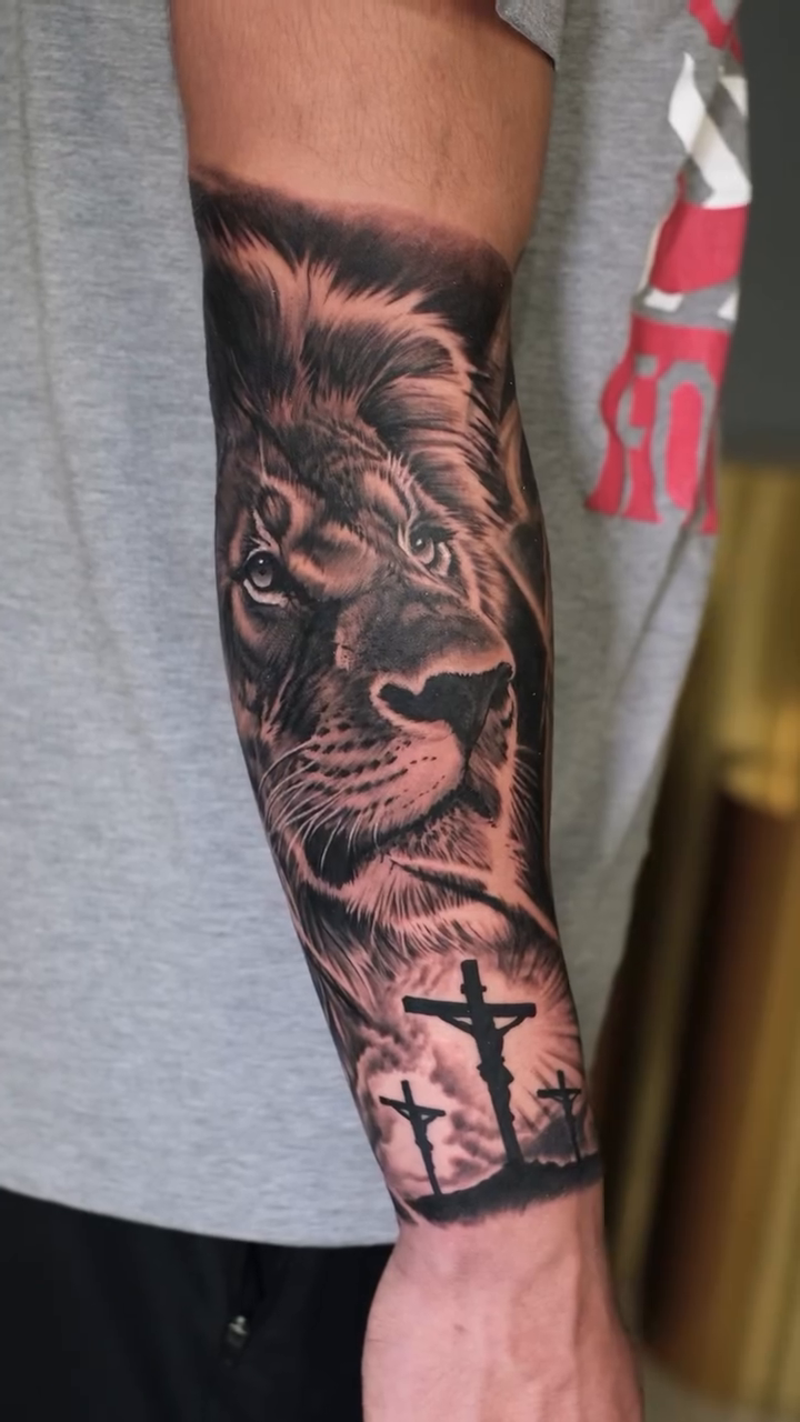 Tattoo by @mannytattooartist โ realism, black_and_grey