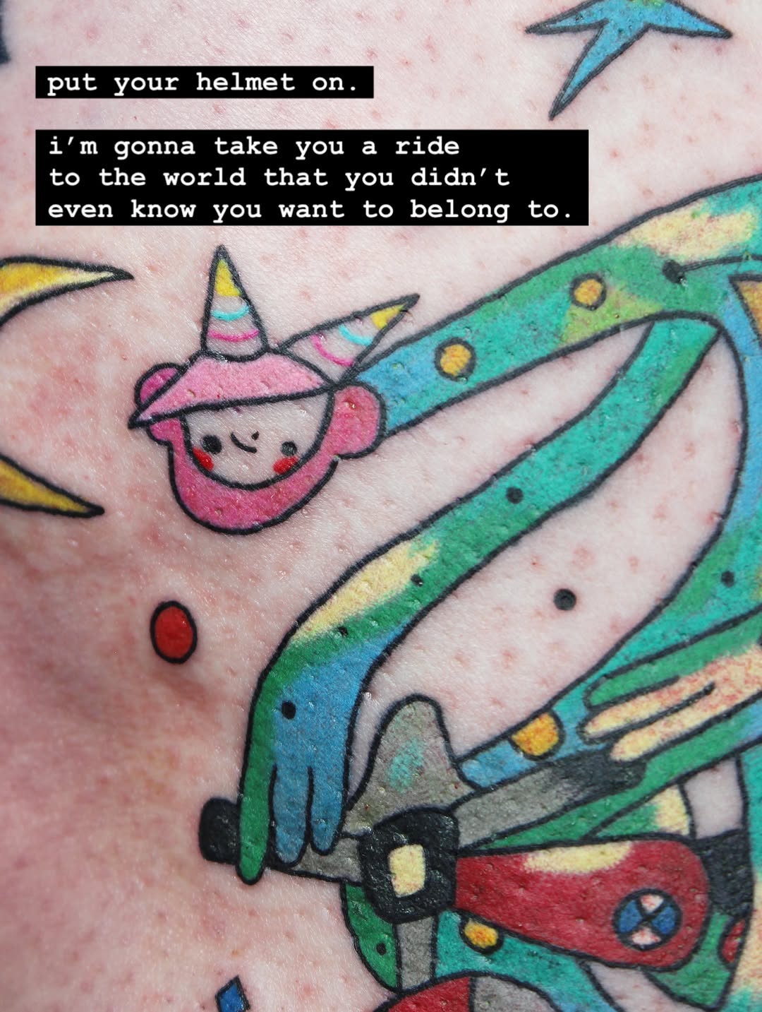 Tattoo by @youniseaweed — new_school, lettering_script