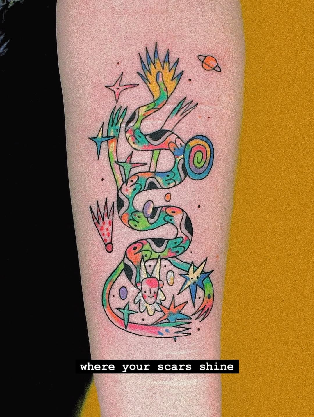 Tattoo by @youniseaweed — new_school, illustrative