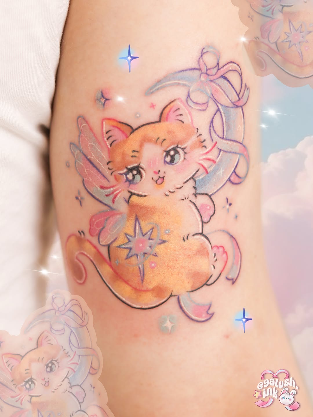 Tattoo by @galush.ink โ new_school, anime