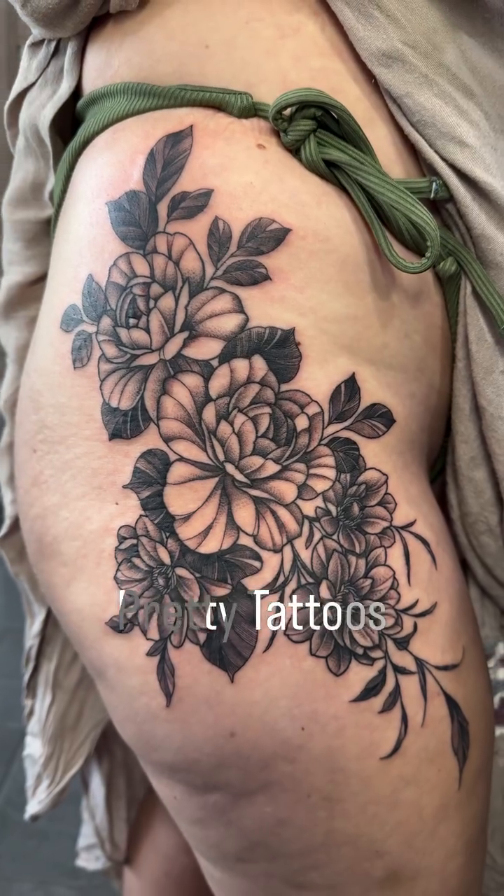 Tattoo by @kaketatts — black_and_grey, fine_line