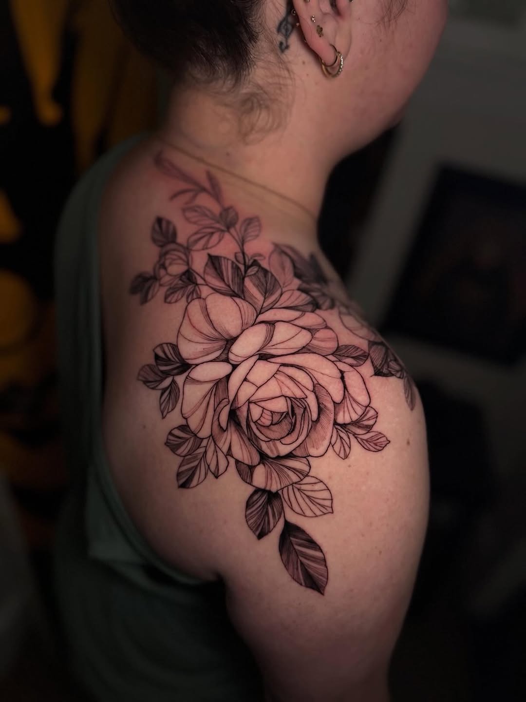 Tattoo by @whitehorsetattooing — black_and_grey, fine_line