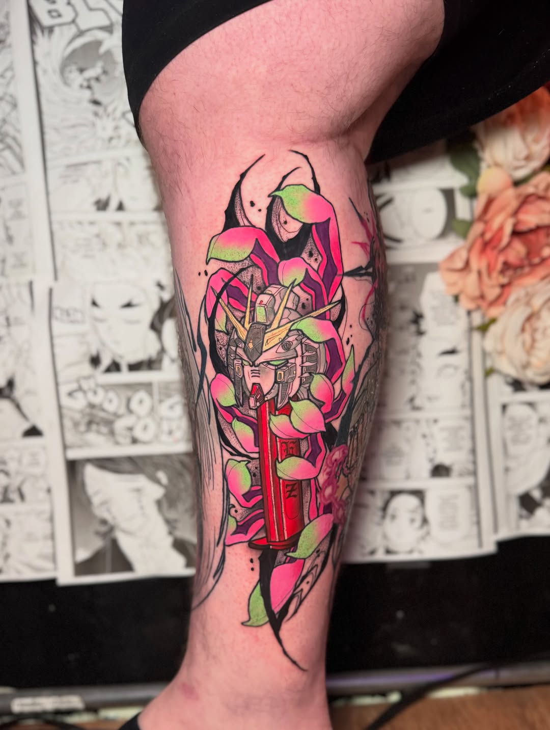 Tattoo by @shortyadtrtattoos — neo_traditional, anime