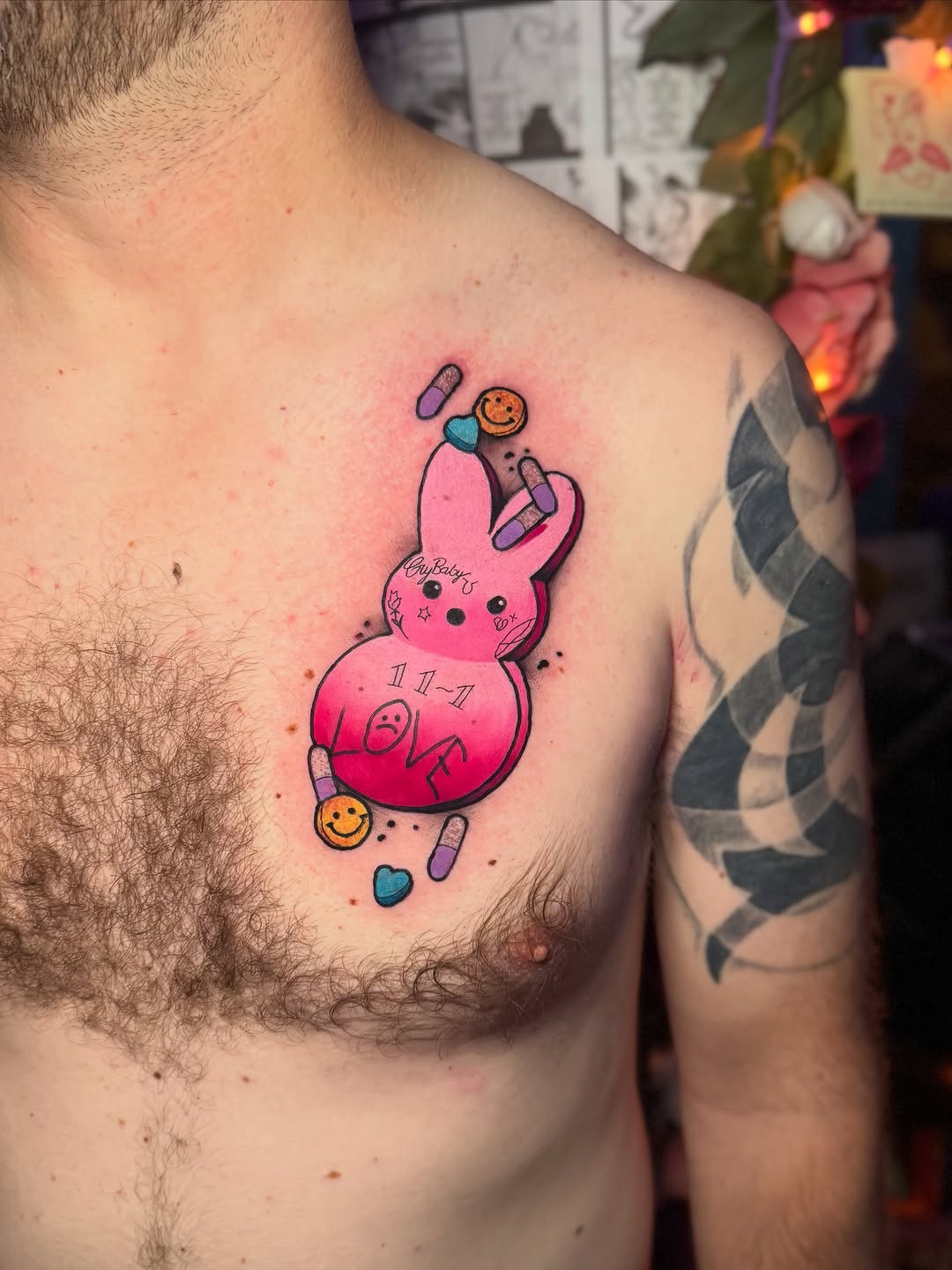 Tattoo by @shortyadtrtattoos — new_school, trash_polka