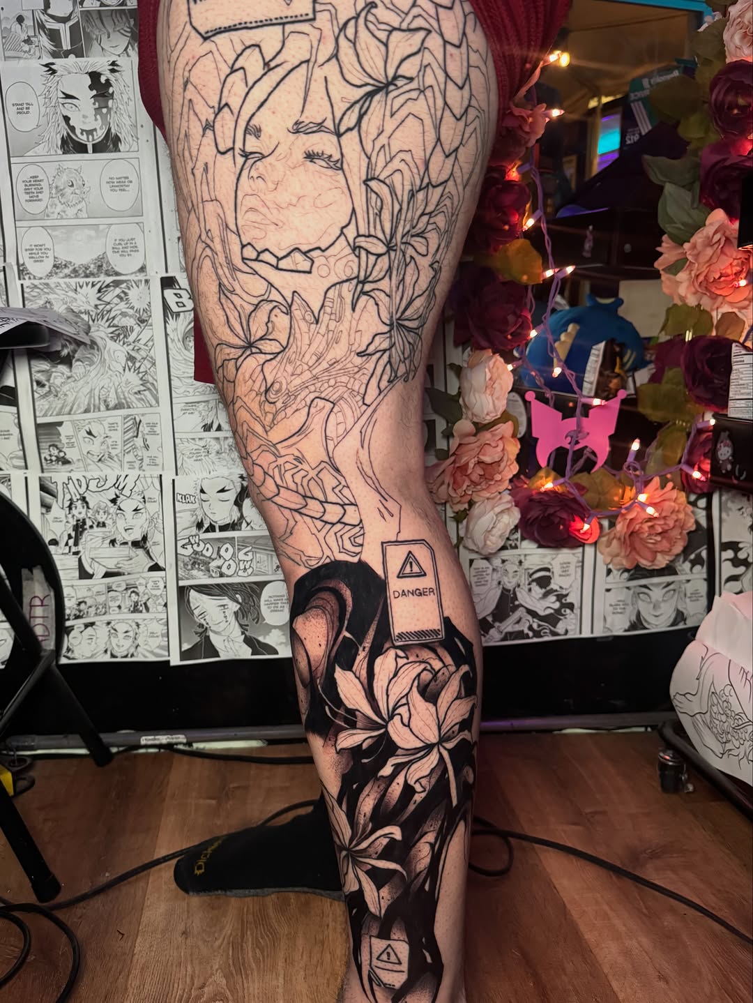 Tattoo by @shortyadtrtattoos — black_and_grey, dark_realism