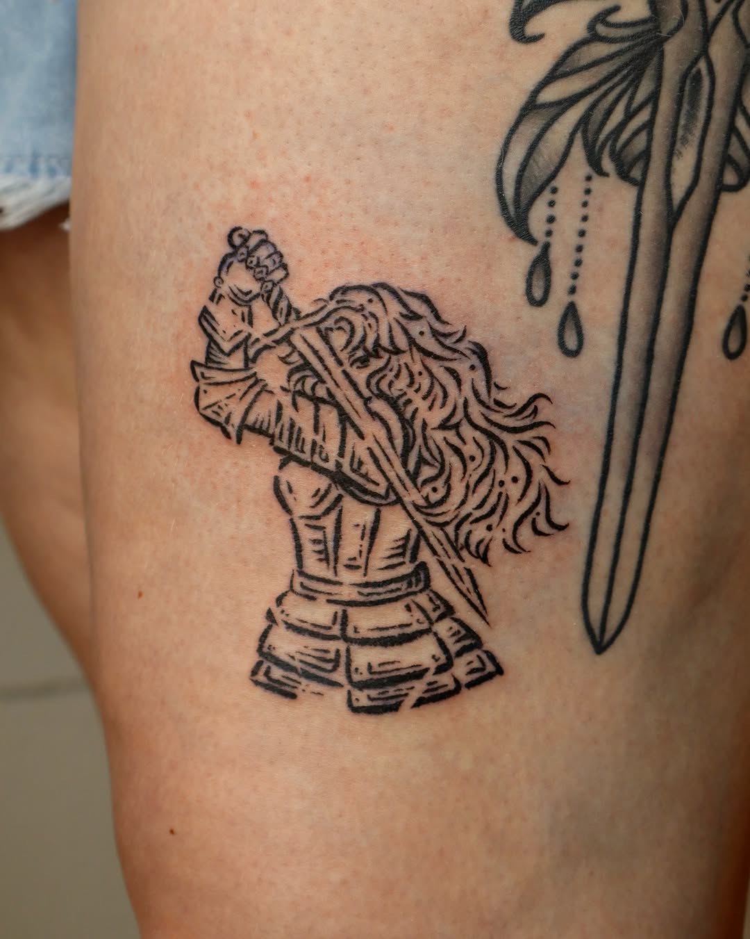 Tattoo by @naza.inks β illustrative, black_and_grey