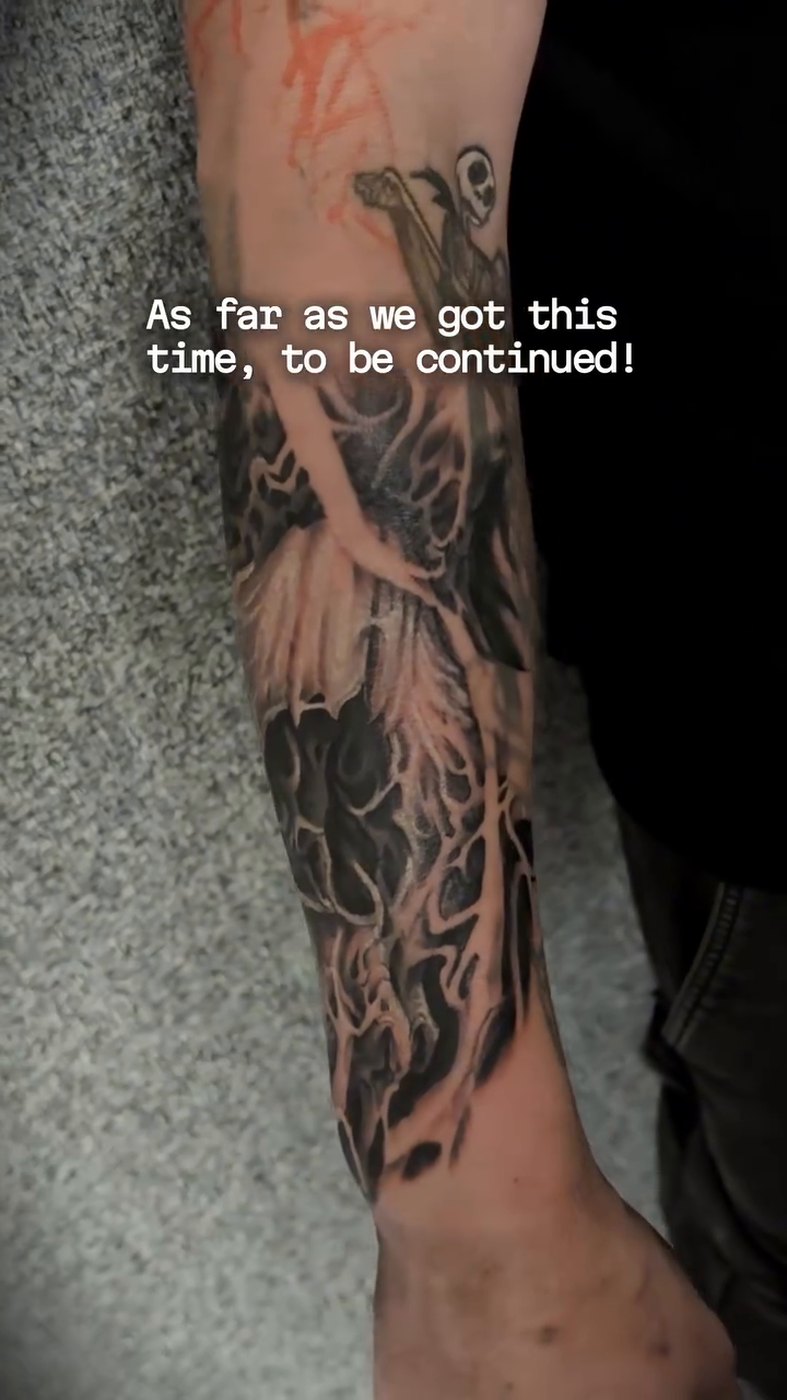 Tattoo by @crawlspace_tattoo โ black_and_grey, realism