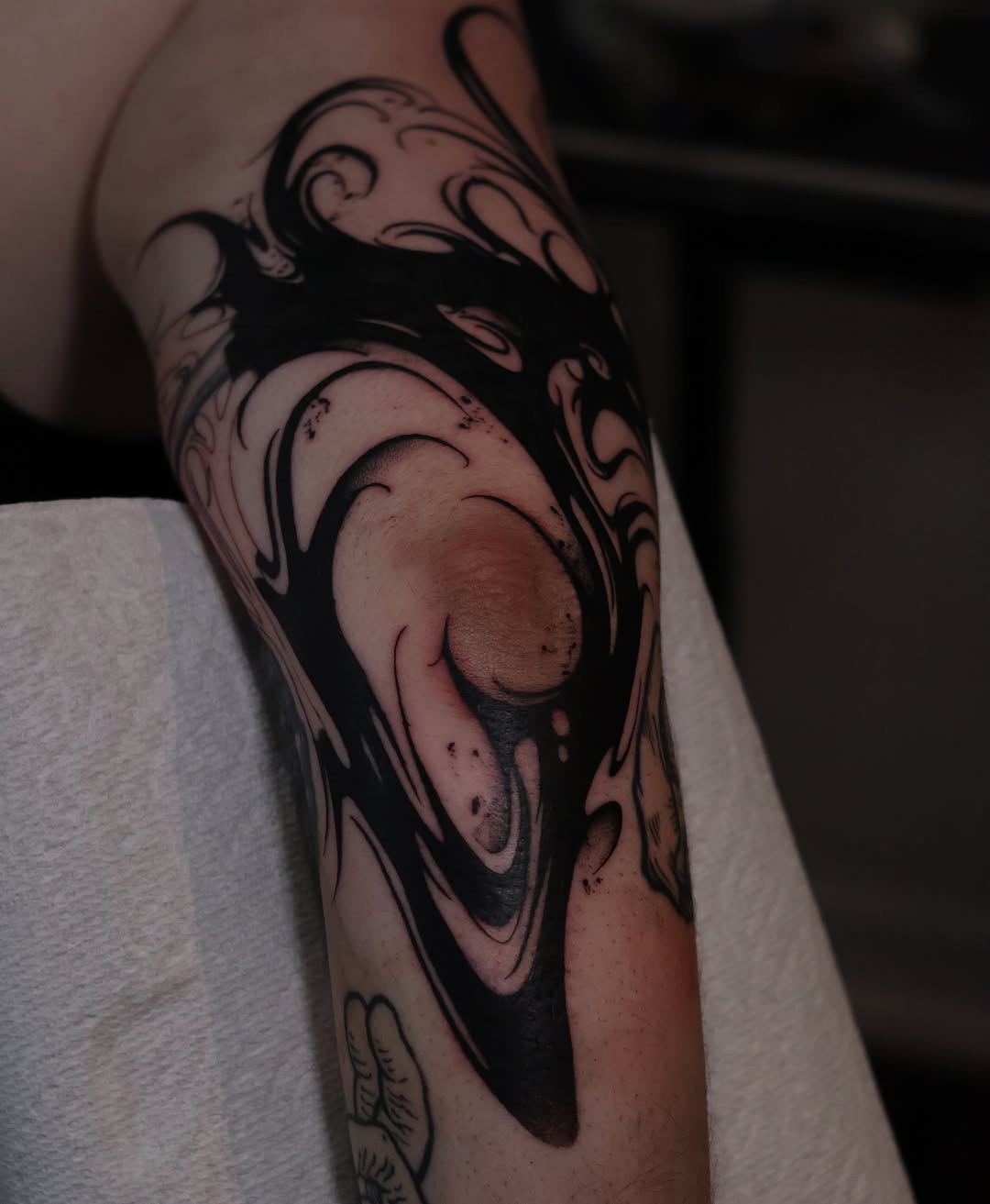 Tattoo by @moosongblack — blackwork
