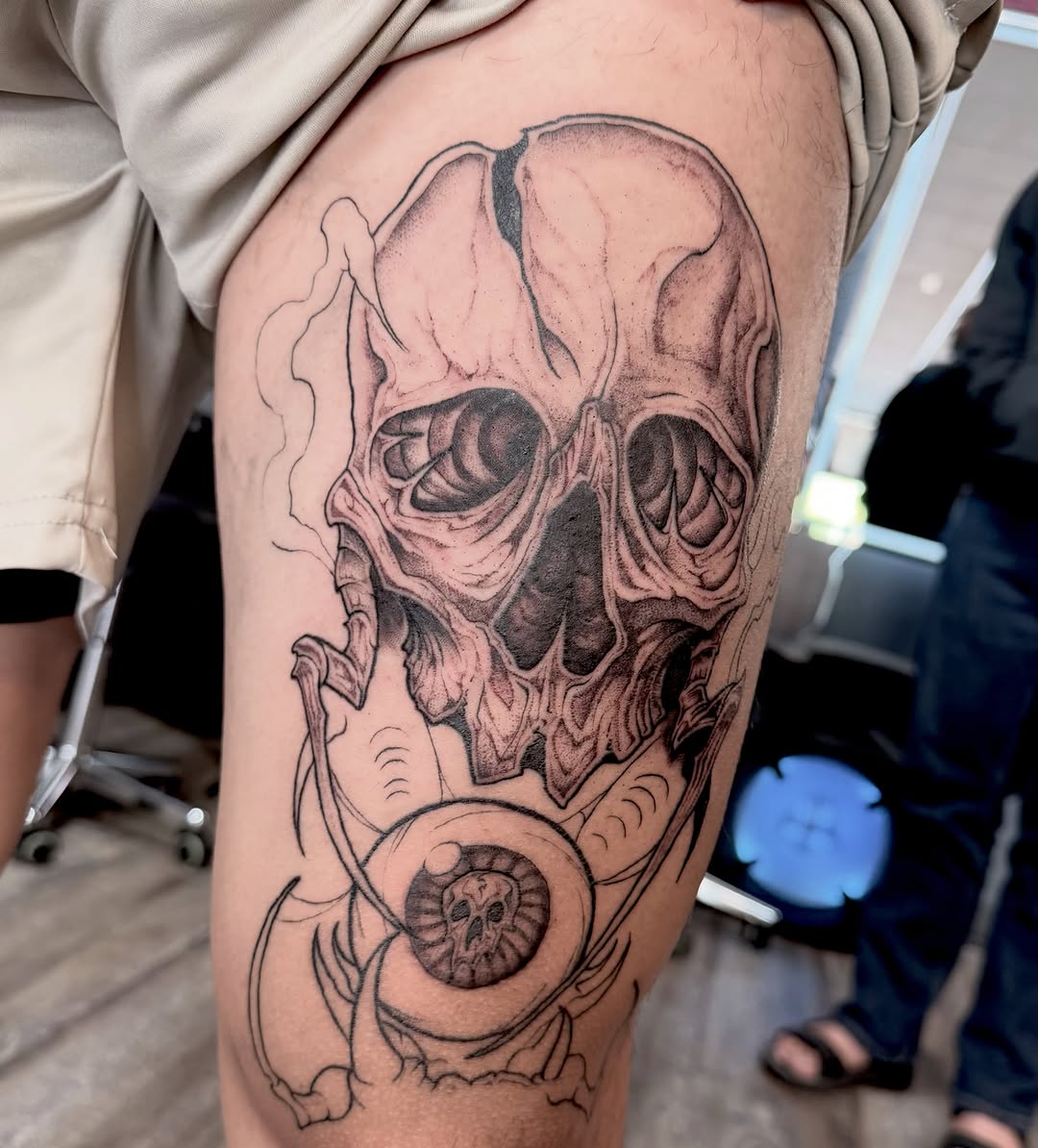 Tattoo by @elijahtatttoo — realism, black_and_grey