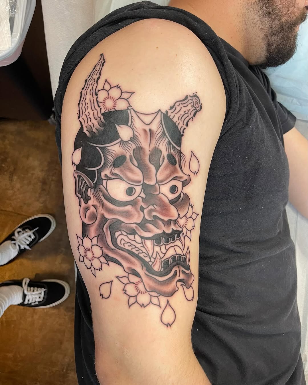 Tattoo by @haydenhoketattoo β japanese_irezumi, black_and_grey
