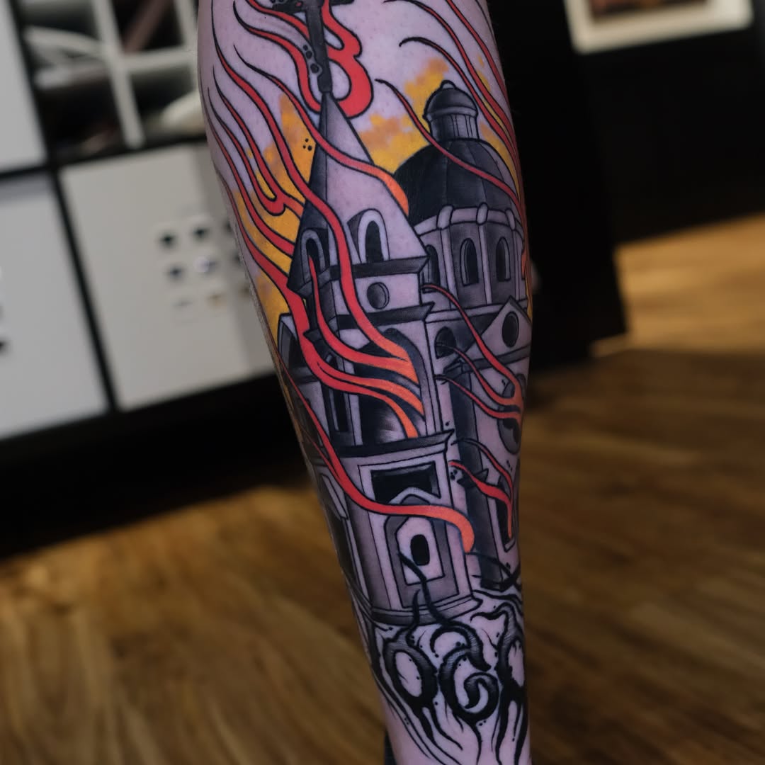 Tattoo by @coztic_tatt โ trash_polka