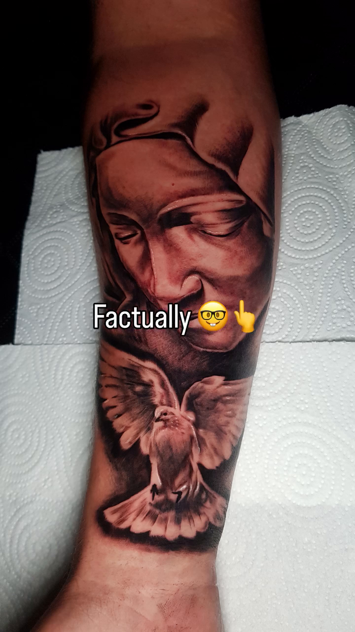 Tattoo by @harveyztattooz — realism, black_and_grey