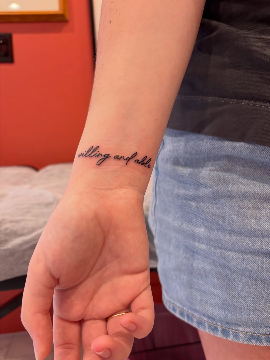 Tattoo by @tattoos4freaks — lettering_script, fine_line