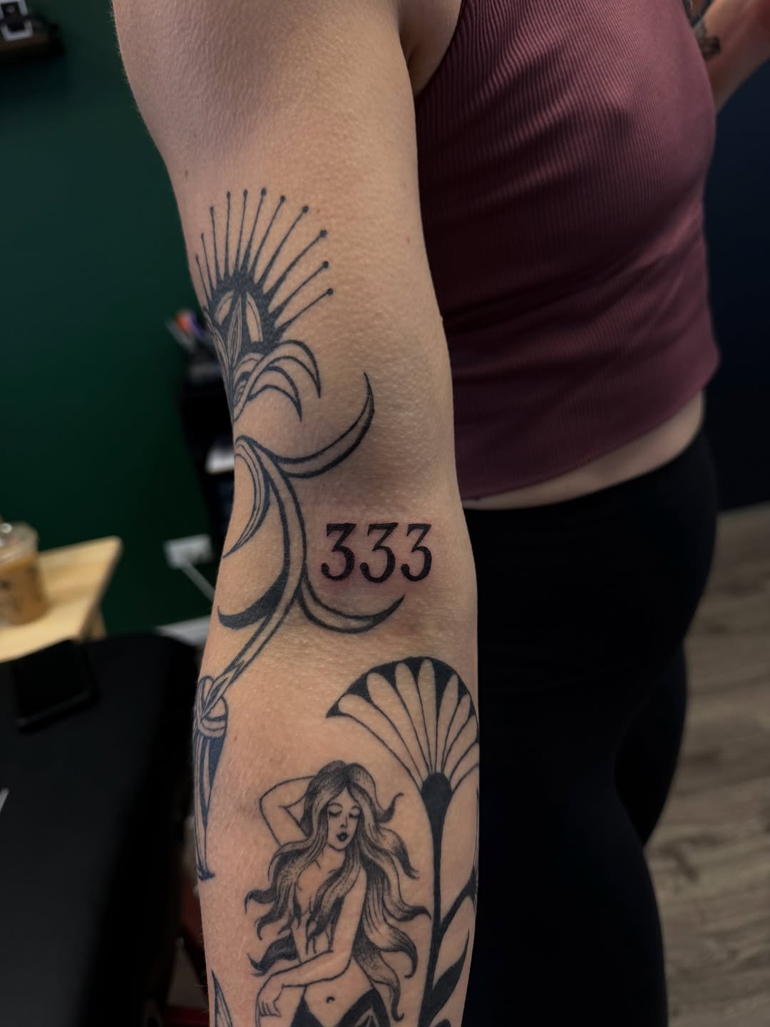 Tattoo by @needlemami β lettering_script, black_and_grey