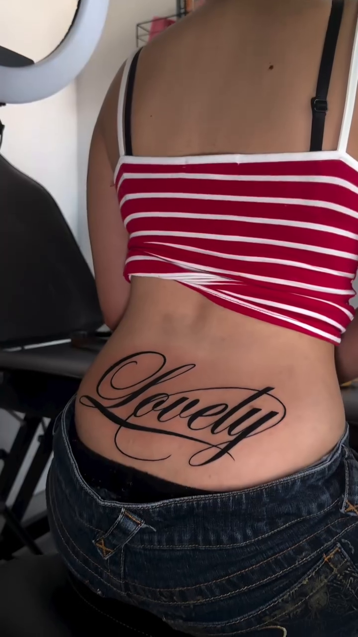 Tattoo by @markedbykris — lettering_script, chicano