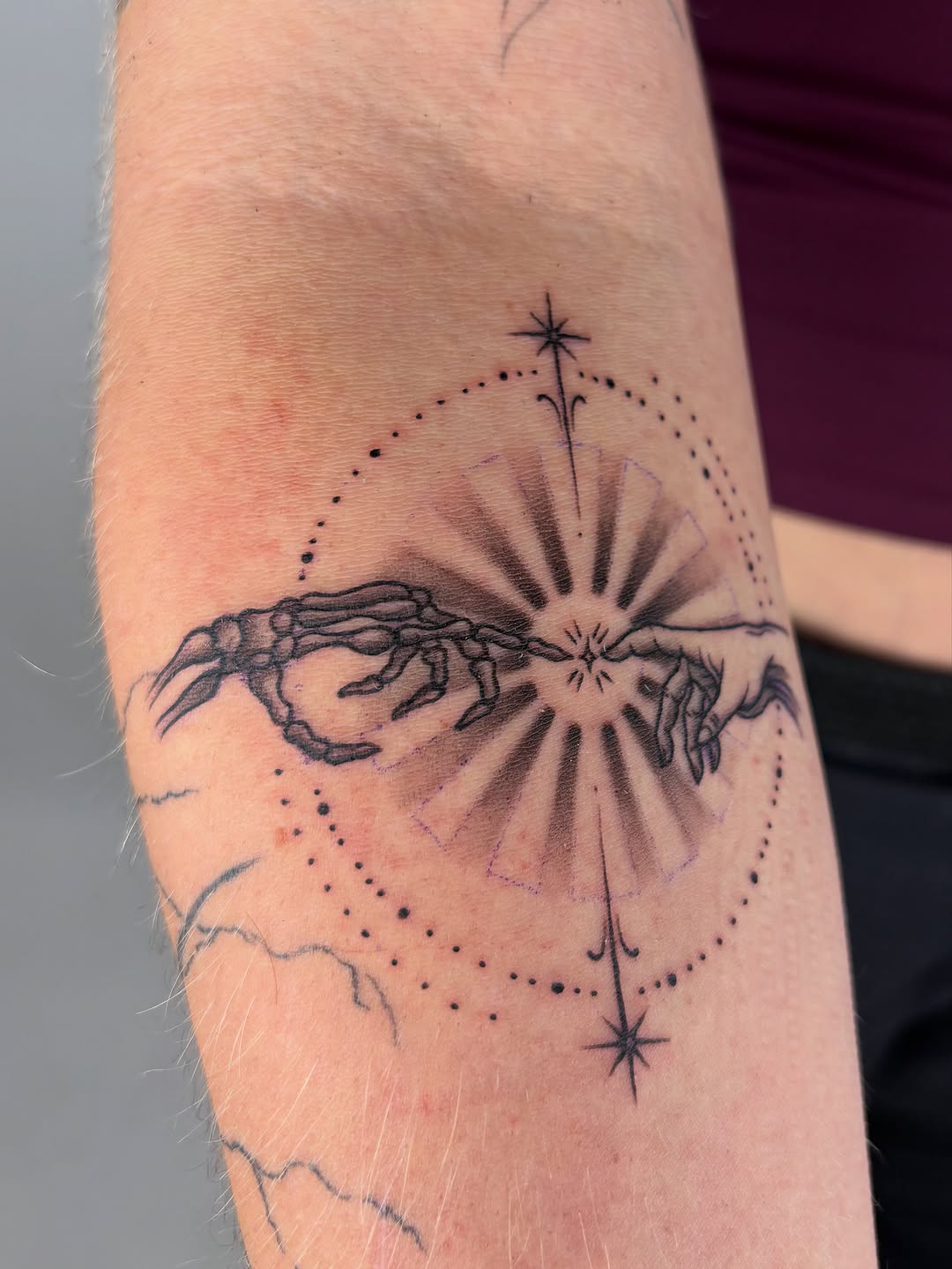 Tattoo by @shortkingtattoo β fine_line, black_and_grey